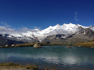 Ferienwohnung in Saas-Almagell - Saaser Bergwelt Mischabelkette von Kreuzboden aus