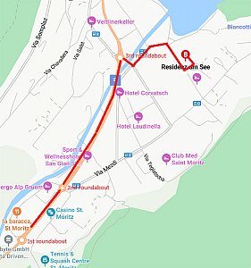 Ferienwohnung in St. Moritz - Lageplan