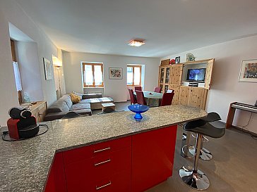 Ferienwohnung in Samedan - Wohnzimmer