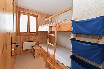 Ferienhaus in Les Collons - Schlafzimmer mit Etagenbett